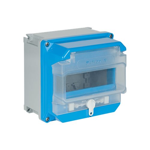 Termoset GRP Kutu — Şeffaf Kapaklı, Priz Kombinasyon Panosu İçin, IP66/IP67