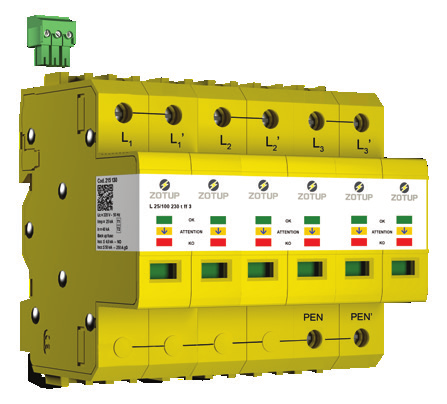 Parafudr / Tip1+2 — 25kA In:60kA (L 25/100 230)